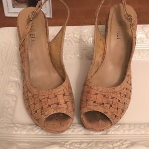 Van Eli cork wedge sandals